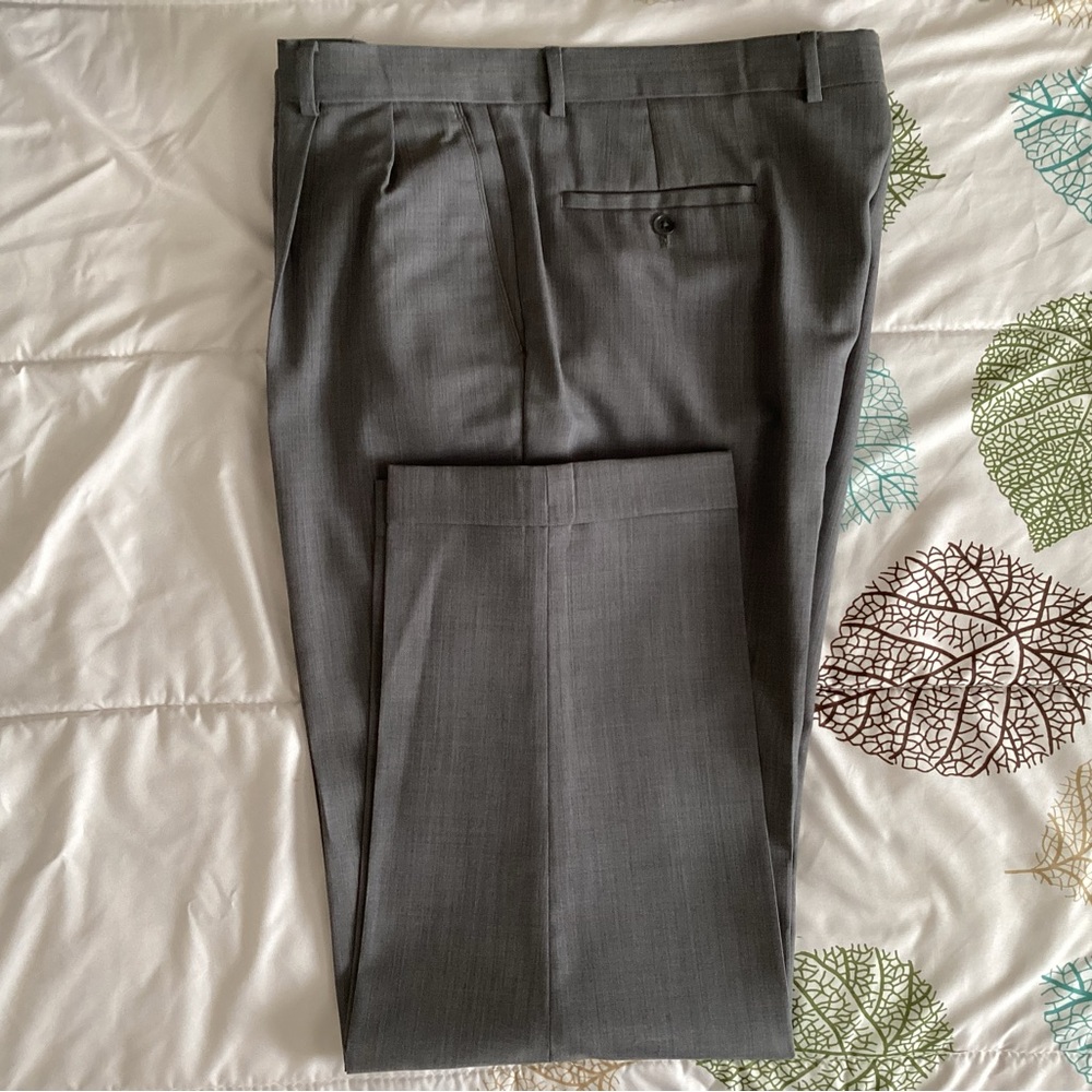 Joseph & Feiss Charcoal Pleated Trousers